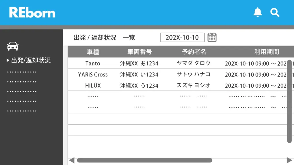 車両番号割り振り