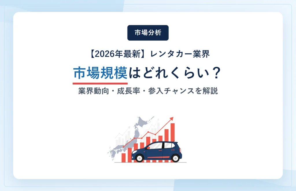 レンタカー市場規模はどれくらい?2026年の業界動向・成長率・参入チャンスをわかりやすく解説