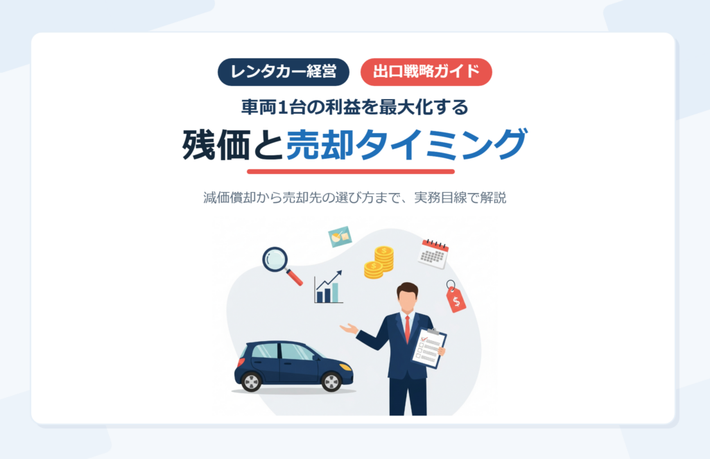 レンタカーの残価と売却タイミング|車両1台の利益を最大化する出口戦略